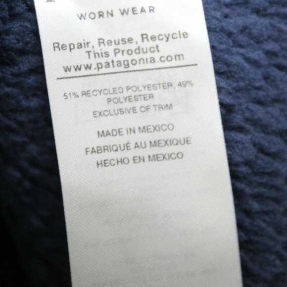 Patagonia Re-Tool Snap-T Pullover Fleece Jacket Navy Blue Company Logo XL H12627 - Picture 10 of 12